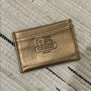 Coach wallet gold